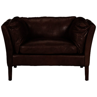 Halo Groucho Leather Armchair Old Saddle Mocha